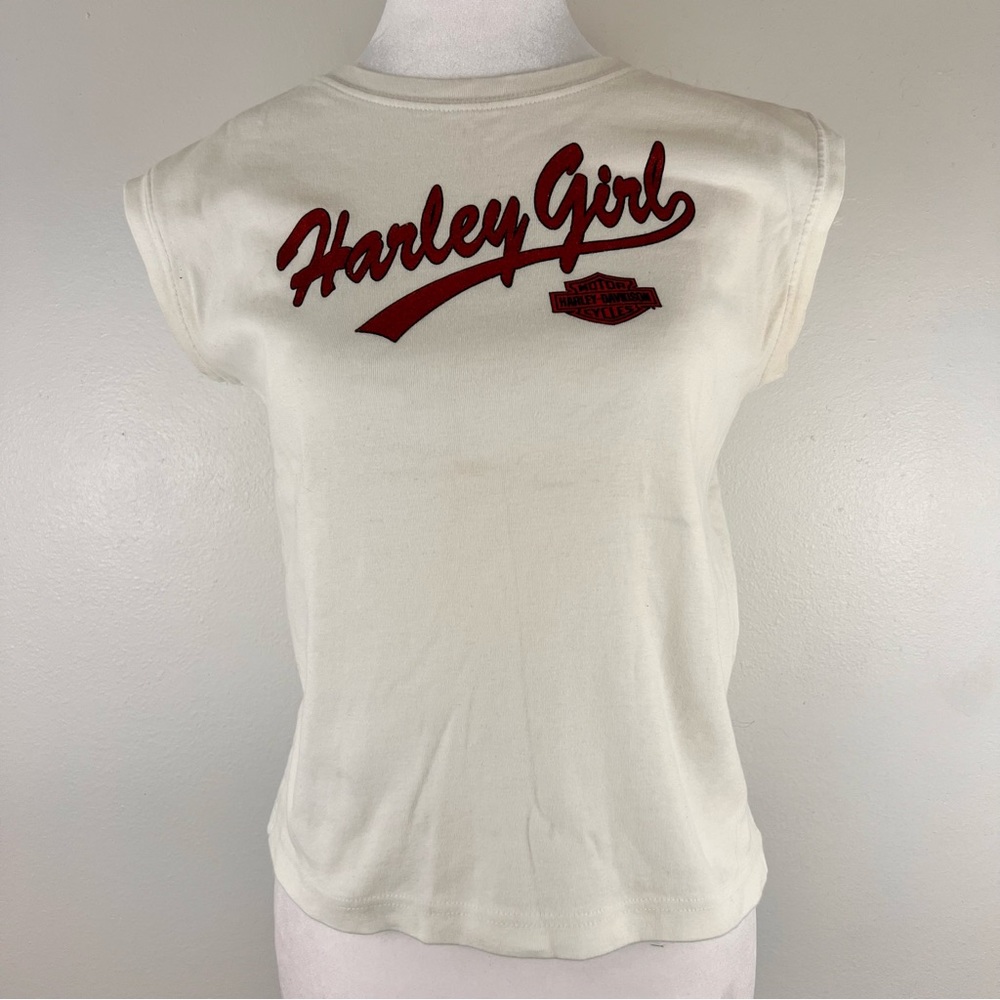 Vintage 90s Harley Davidson “Harley girl” sparkly sleeveless tee 💋